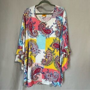 Ruby Rd. Woman Paisley Top.  Size 2X